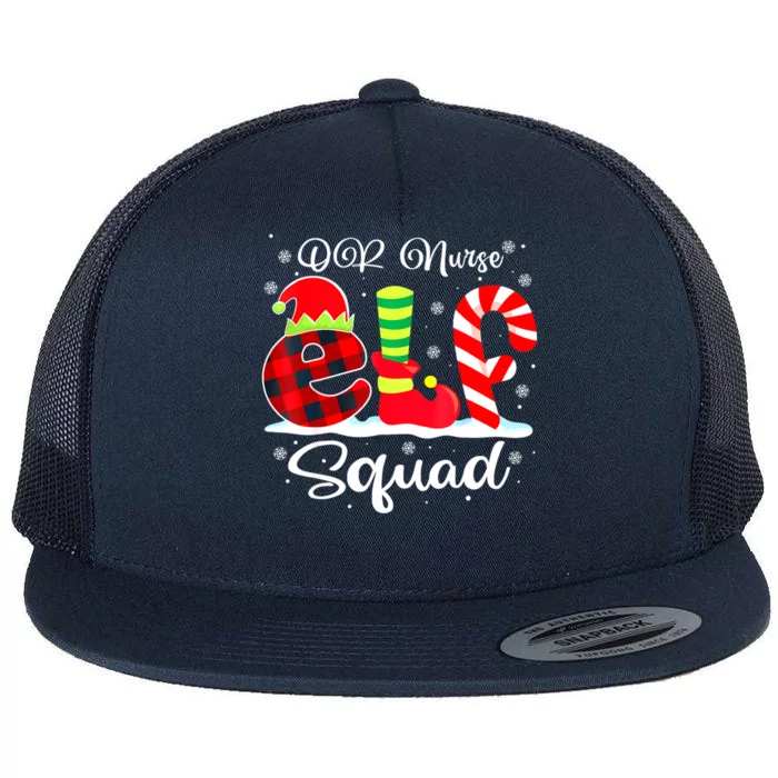 Or Nurse Elf Squad Christmas Operating Room Matching Gift Flat Bill Trucker Hat