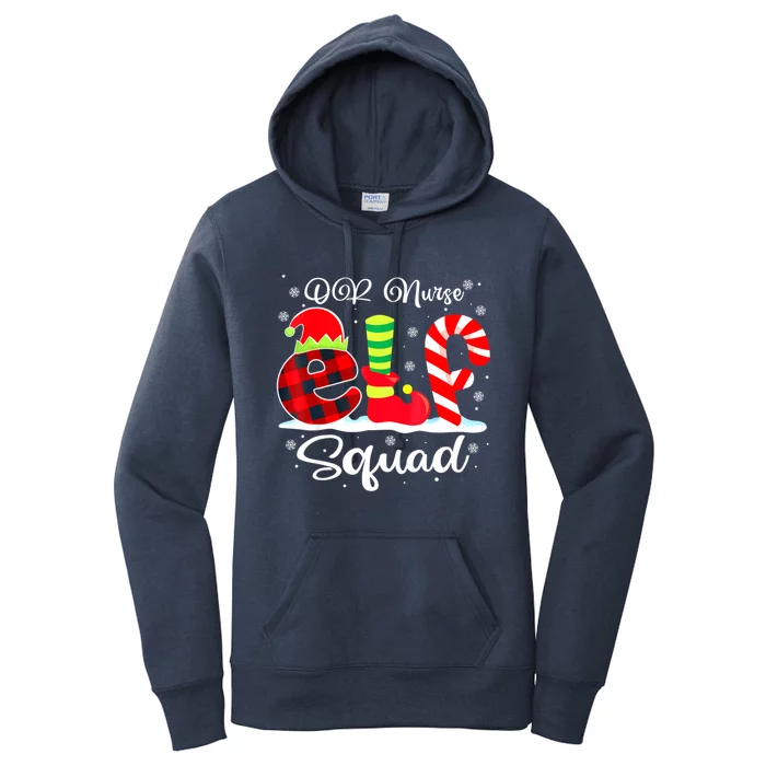 Or Nurse Elf Squad Christmas Operating Room Matching Gift Women's Pullover Hoodie