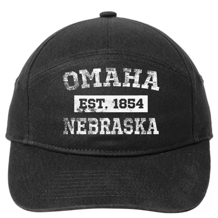 Omaha Nebraska Est. 1854 Distressed 7-Panel Snapback Hat