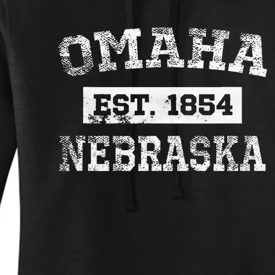 Omaha Nebraska Est. 1854 Distressed Women's Pullover Hoodie