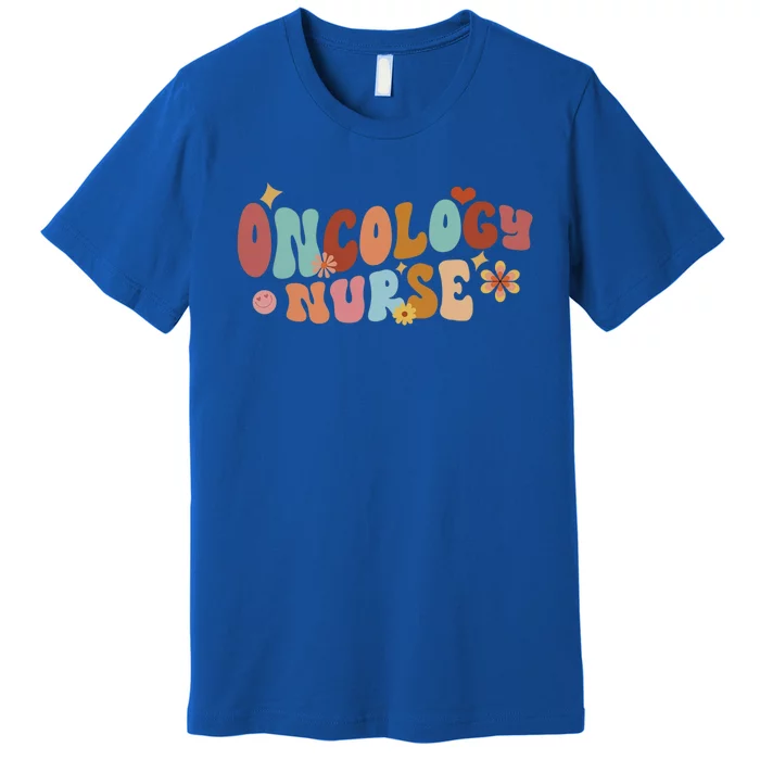 Oncology Nurse Future Nurse Nursing School Retro Groovy Gift Premium T-Shirt