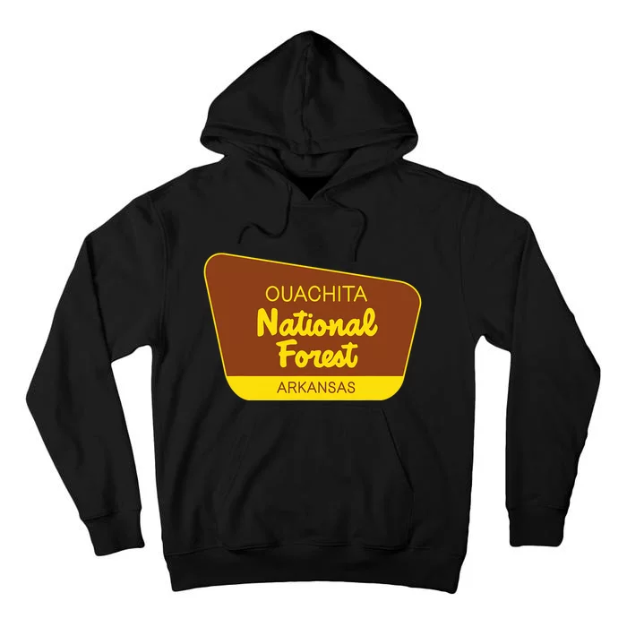 Ouachita National Forest Arkansas Retro Sign Tall Hoodie