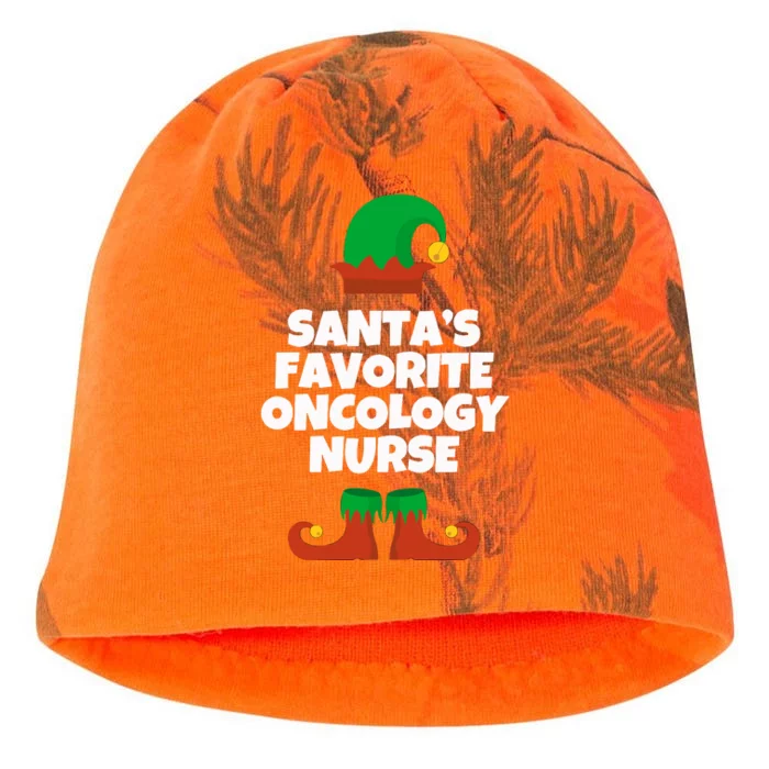 Oncology Nurse Funny Elf Christmas Santas Favorite Onc Rn Meaningful Gift Kati - Camo Knit Beanie