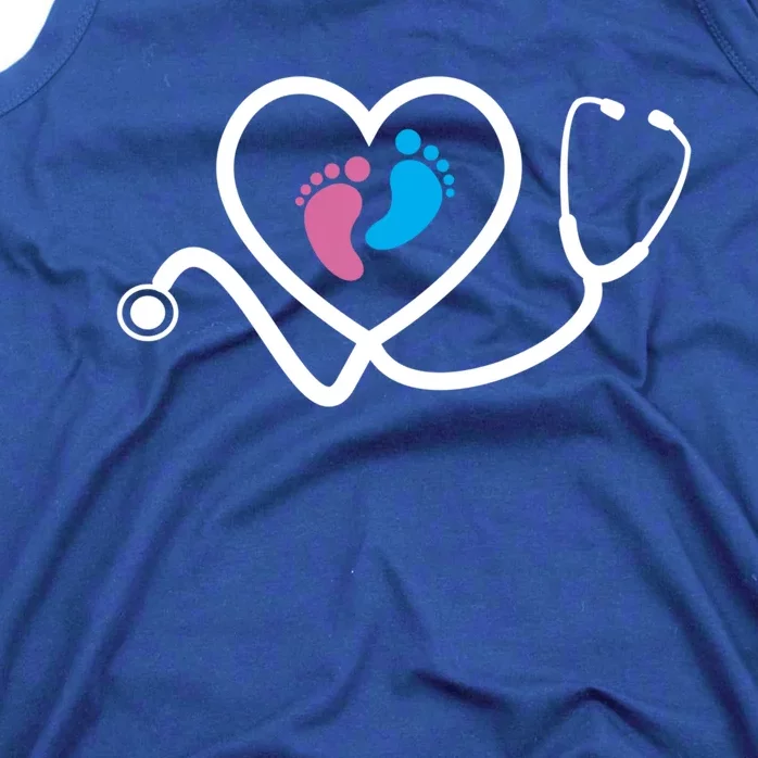 Obstetric Nurse Feet Stethoscope Neonatal Nicu Clothes Gift Tank Top