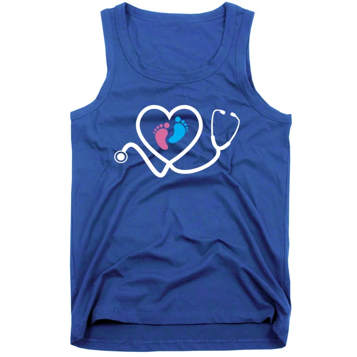 Obstetric Nurse Feet Stethoscope Neonatal Nicu Clothes Gift Tank Top