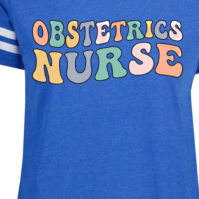 Obstetrics Nurse Groovy Obstetrics Nursing Cool Gift Enza Ladies Jersey Football T-Shirt