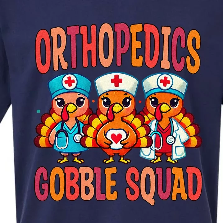 Orthopedics Nurse Gobble Squad Thanksgiving Surgeon Doctor Sueded Cloud Jersey T-Shirt