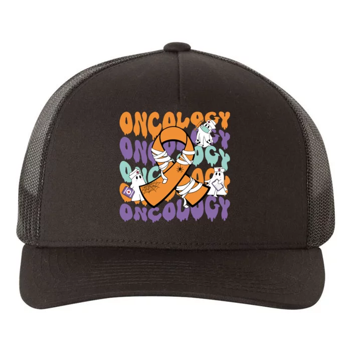 Oncology Nurse Ghost Halloween Yupoong Adult 5-Panel Trucker Hat