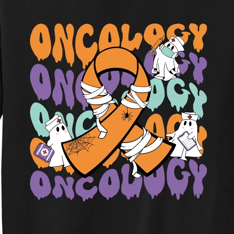 Oncology Nurse Ghost Halloween Tall Sweatshirt