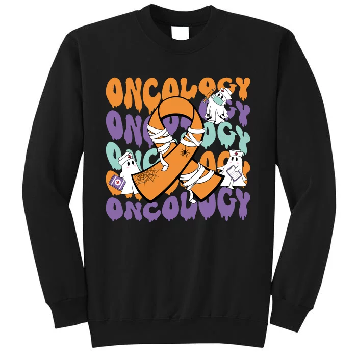 Oncology Nurse Ghost Halloween Tall Sweatshirt