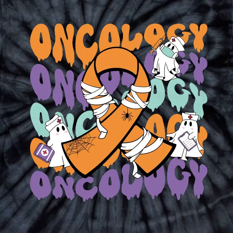 Oncology Nurse Ghost Halloween Tie-Dye T-Shirt