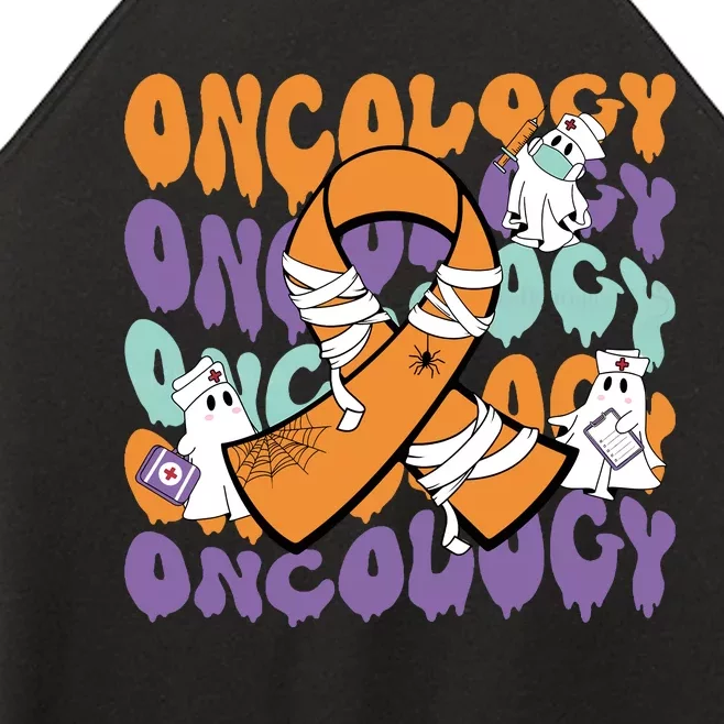 Oncology Nurse Ghost Halloween Women’s Perfect Tri Rocker Tank