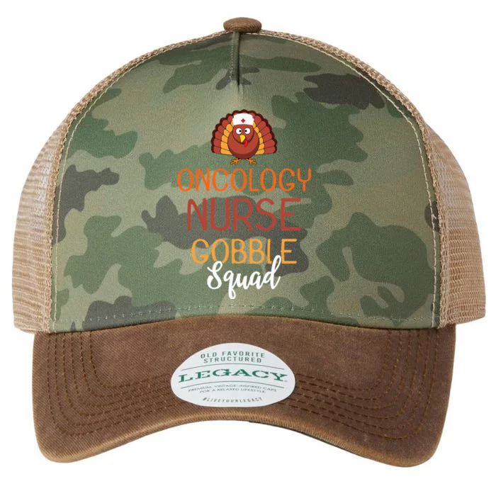 Oncology Nurse Gobble Squad Funny Turkey Thanksgiving Day Legacy Tie Dye Trucker Hat