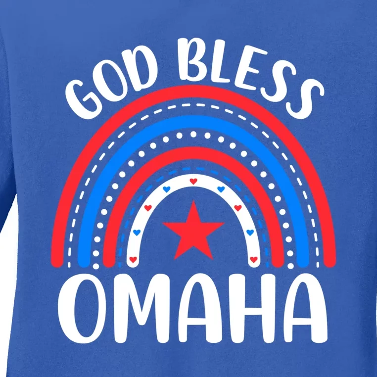 Omaha Nebraska Gift I Love Omaha Nebraska Usa Funny Gift Ladies Long Sleeve Shirt