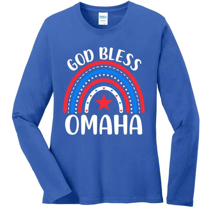 Omaha Nebraska Gift I Love Omaha Nebraska Usa Funny Gift Ladies Long Sleeve Shirt