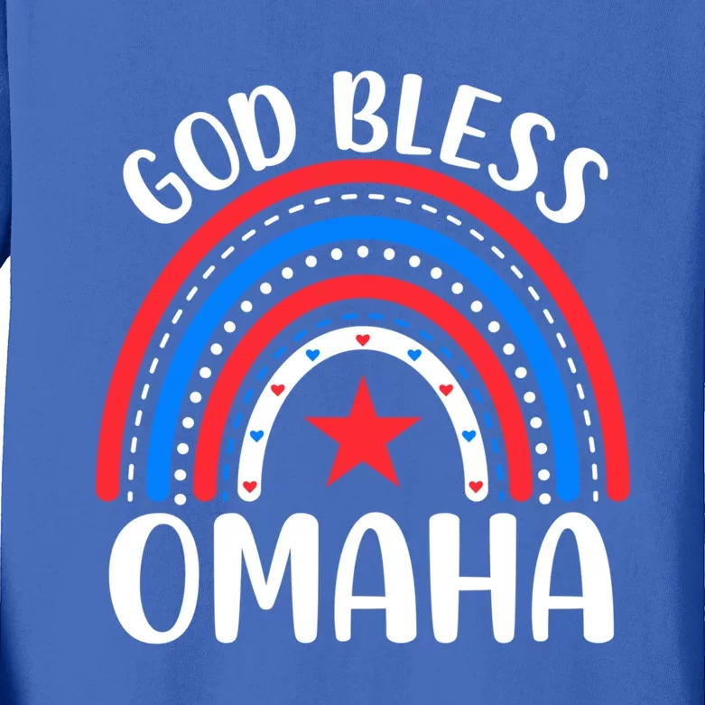 Omaha Nebraska Gift I Love Omaha Nebraska Usa Funny Gift Kids Long Sleeve Shirt