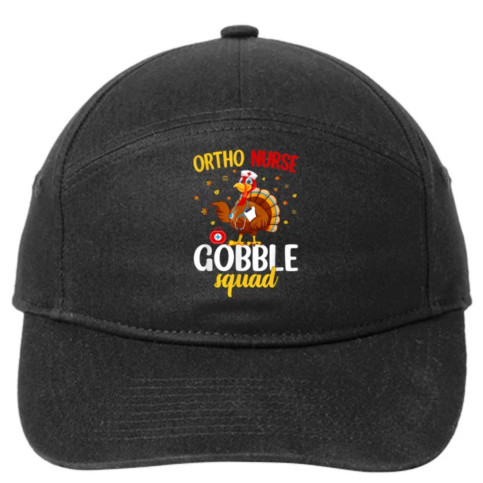 Ortho Nurse Gobble Squad Funny Nurse Thanksgiving 7-Panel Snapback Hat