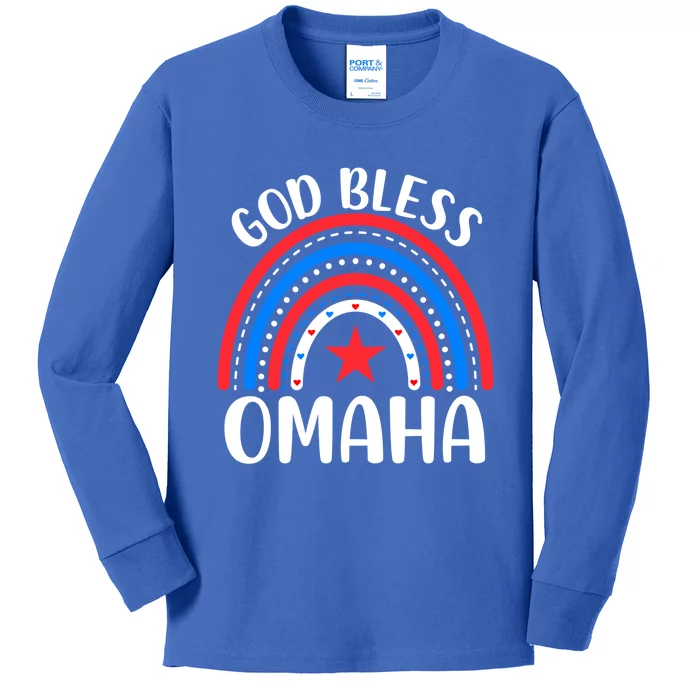 Omaha Nebraska Gift I Love Omaha Nebraska Usa Funny Gift Kids Long Sleeve Shirt