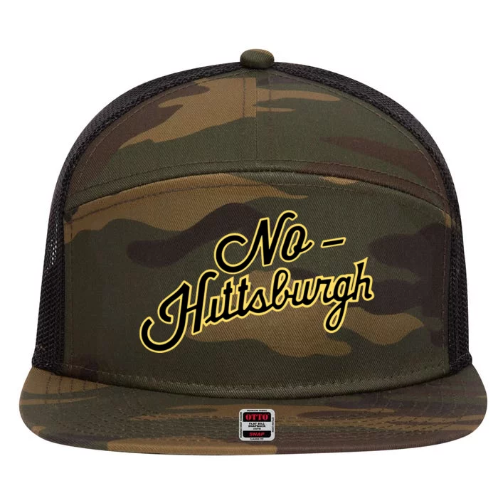 Obvious No Hittsburgh 7 Panel Mesh Trucker Snapback Hat