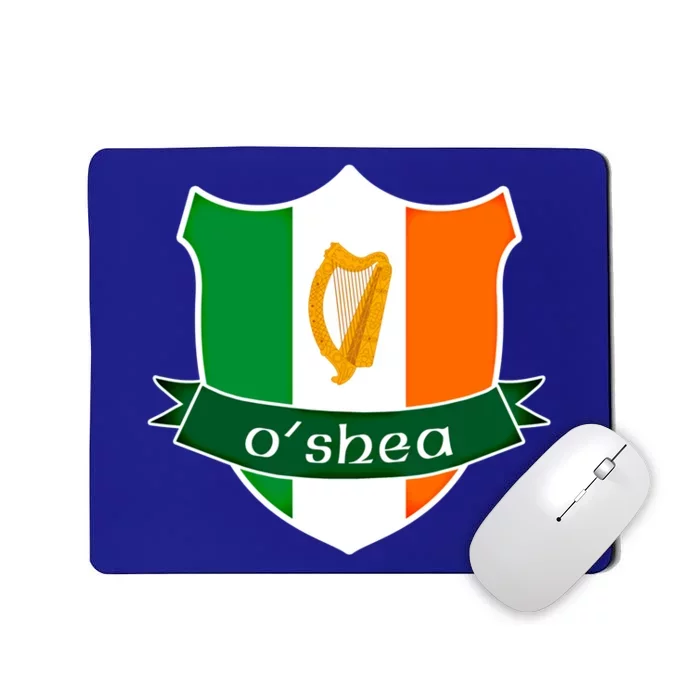 Oshea Name Irish Gift Irish Flag Harp Crest Mousepad