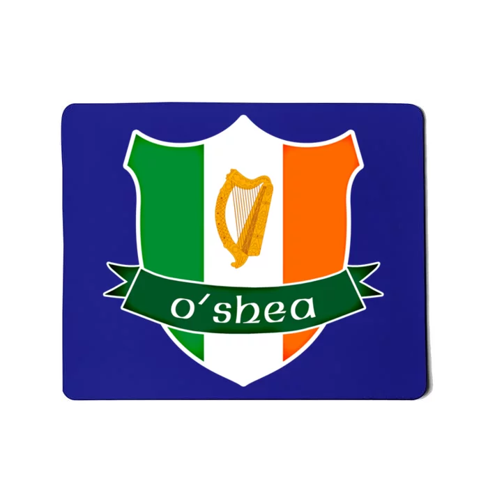 Oshea Name Irish Gift Irish Flag Harp Crest Mousepad