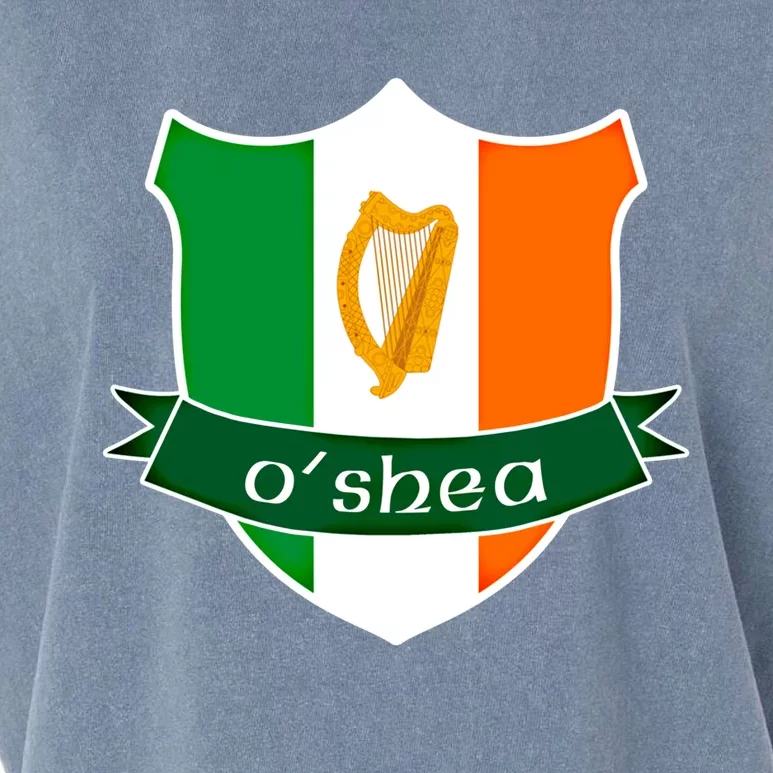 Oshea Name Irish Gift Irish Flag Harp Crest Garment-Dyed Women's Muscle Tee