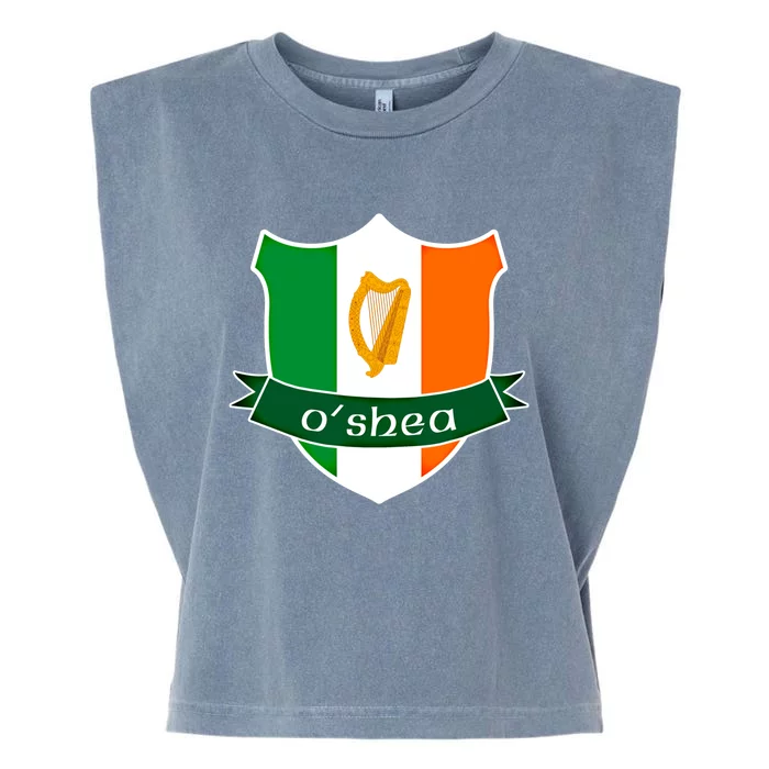 Oshea Name Irish Gift Irish Flag Harp Crest Garment-Dyed Women's Muscle Tee