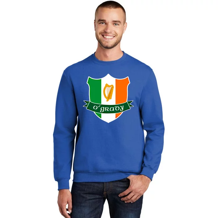 Ogrady Name Irish Funny Gift Irish Flag Harp Crest Sweatshirt