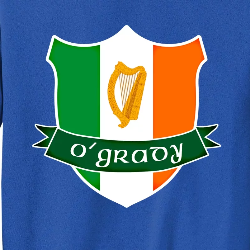 Ogrady Name Irish Funny Gift Irish Flag Harp Crest Sweatshirt