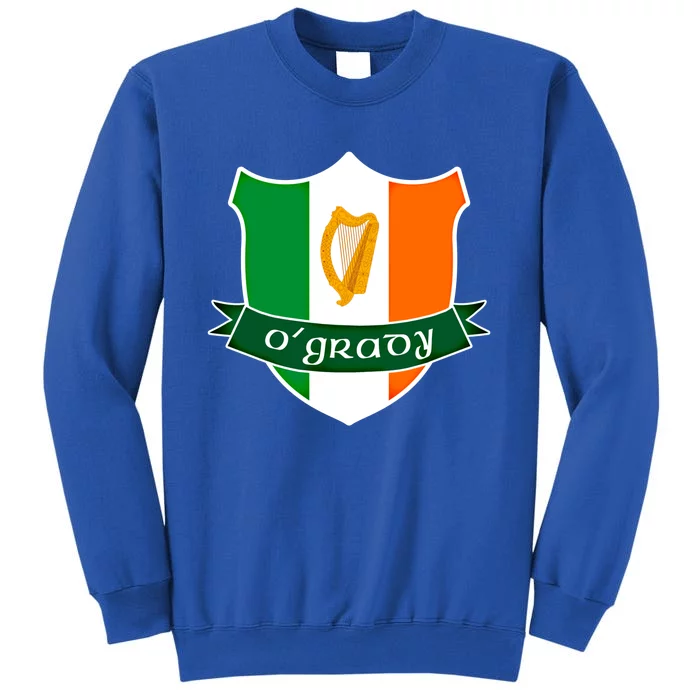 Ogrady Name Irish Funny Gift Irish Flag Harp Crest Sweatshirt