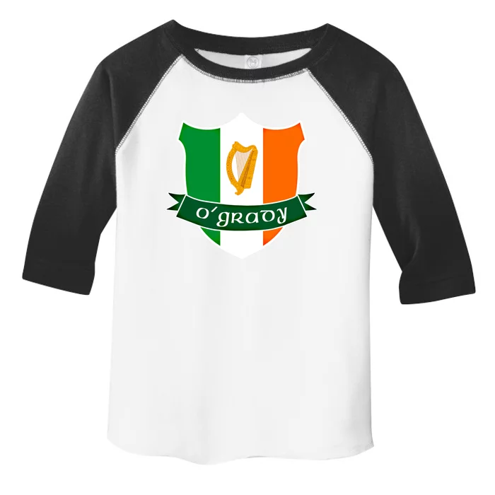 Ogrady Name Irish Funny Gift Irish Flag Harp Crest Toddler Fine Jersey T-Shirt