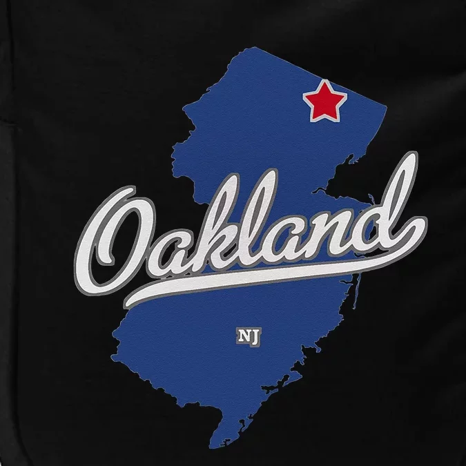 Oakland New Jersey NJ Map Impact Tech Backpack