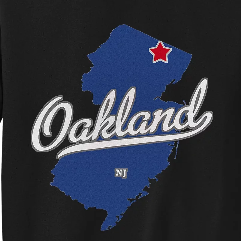 Oakland New Jersey NJ Map Tall Sweatshirt