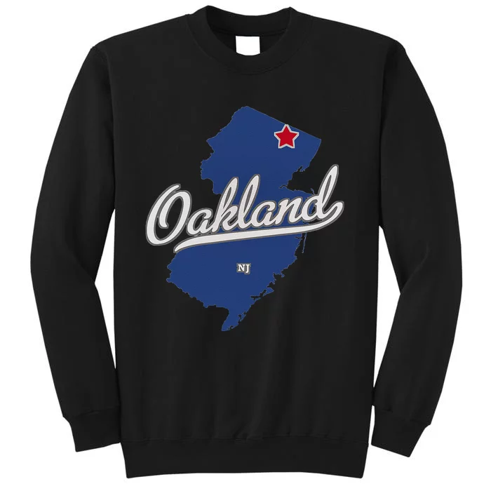 Oakland New Jersey NJ Map Tall Sweatshirt