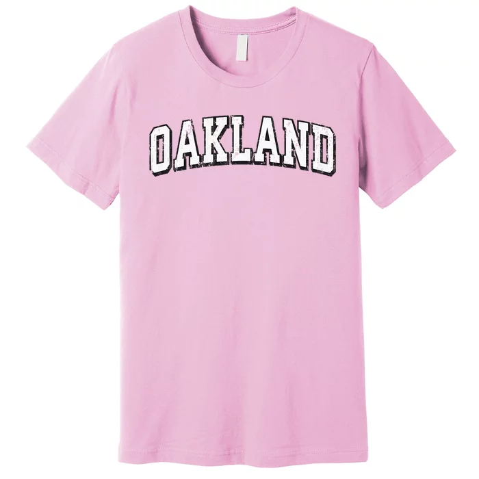 Oakland New Jersey Vintage Athletic Sports Premium T-Shirt