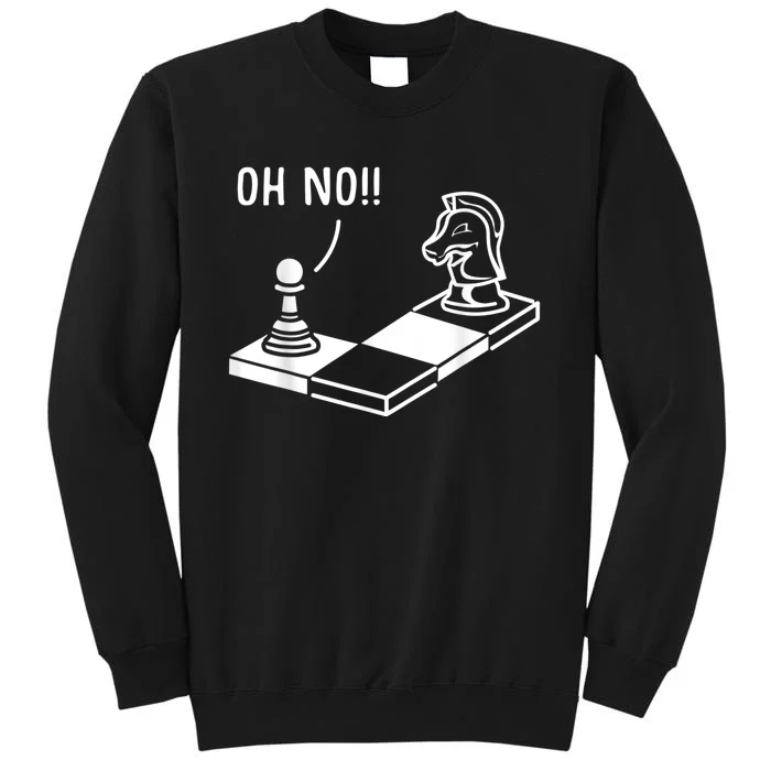 Oh No Knight To Pawn Funny Chess Player Idea Board Game Sweatshirt