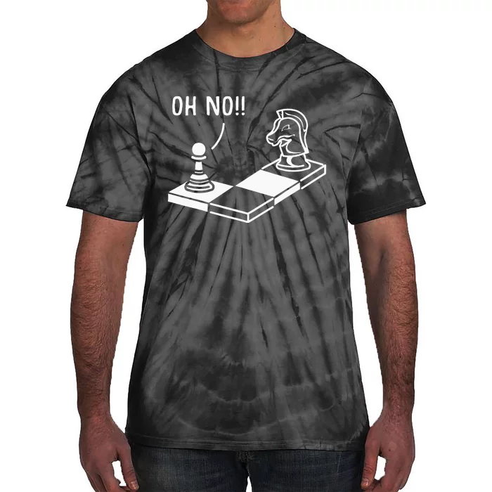 Oh No Knight To Pawn Funny Chess Player Gift Idea Board Game Tie-Dye T-Shirt