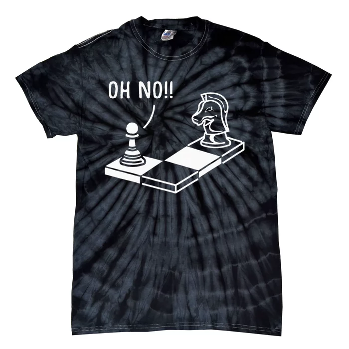 Oh No Knight To Pawn Funny Chess Player Gift Idea Board Game Tie-Dye T-Shirt