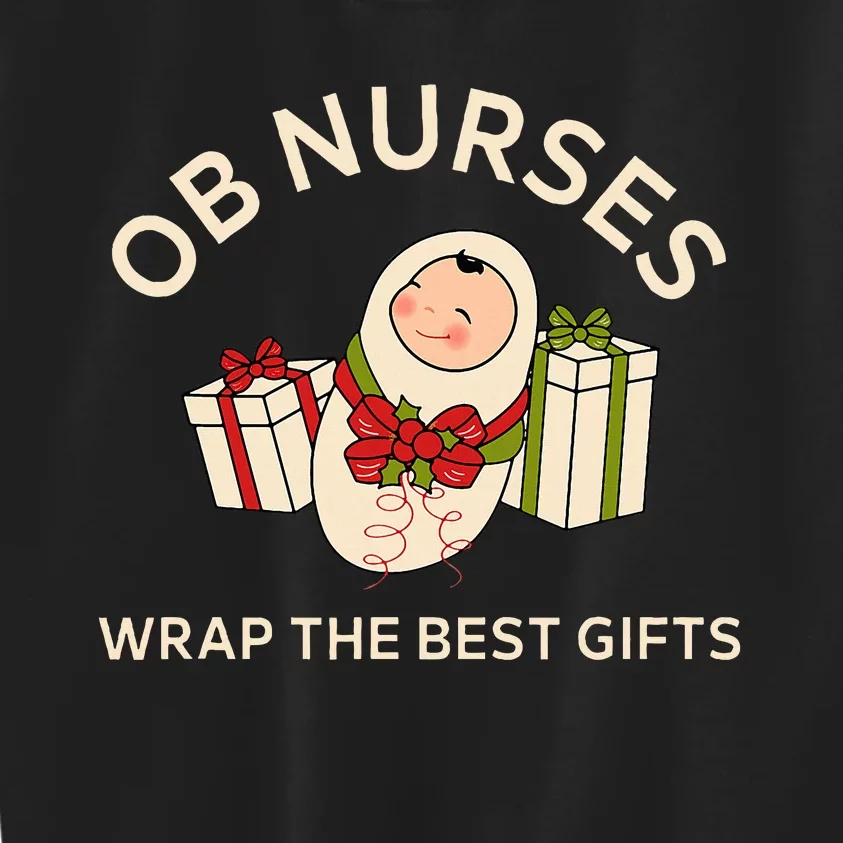 OB Nurse Labor and Delivery Nurse Thanksgiving Christmas Kids Sweatshirt