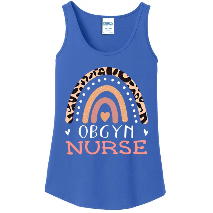 Obgyn Nurse Leopard Rainbow Gynecology Obstetrics Doctor Gift Ladies Essential Tank