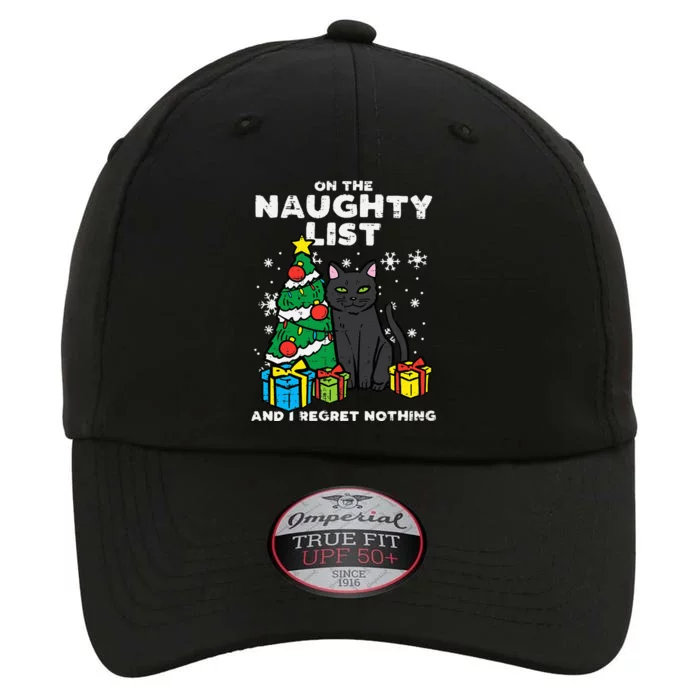 On Naughty List Regret Nothing Cat Fun Christmas Xmas The Original Performance Cap