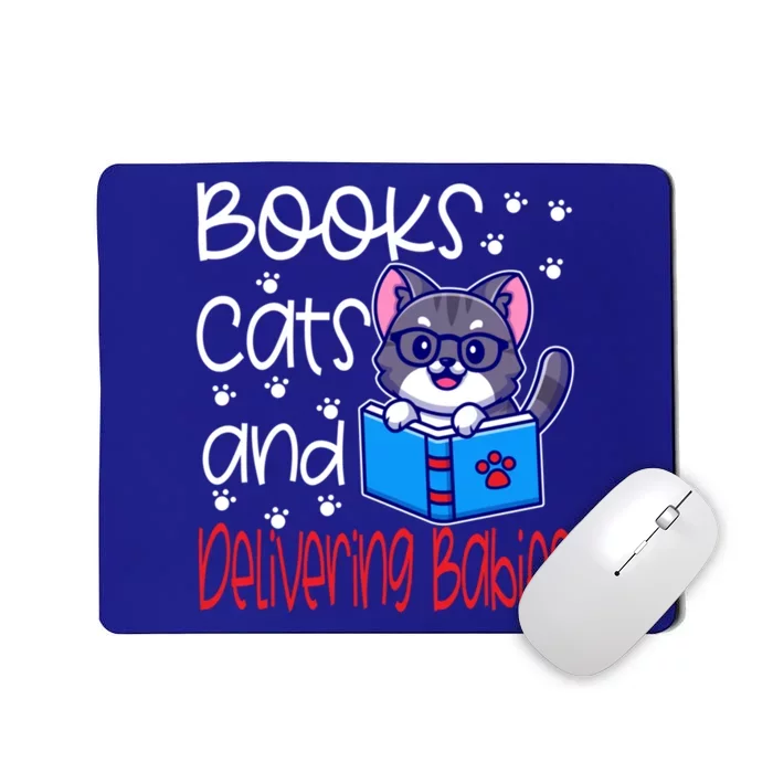 Ob Nurse Labor Delivery Obgyn Cat Mom Dad Owner Book Doula Cool Gift Mousepad