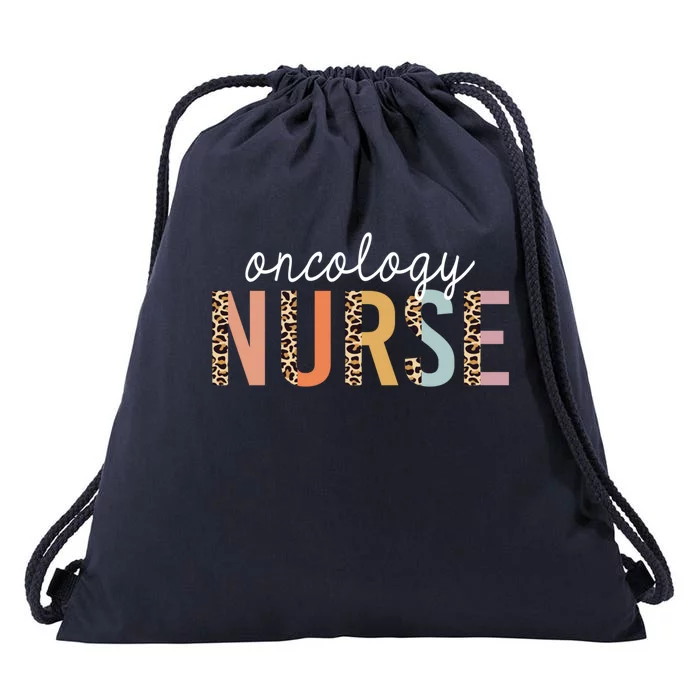 Oncology Nurse Leopard Print Nursing School Gift Drawstring Bag