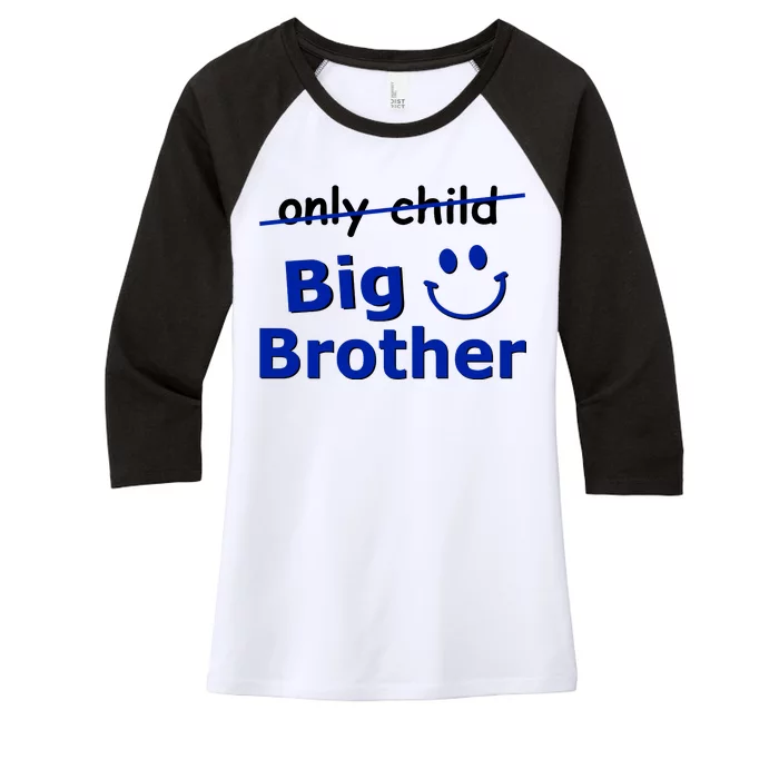 Only Child Big Brother Women's Tri-Blend 3/4-Sleeve Raglan Shirt