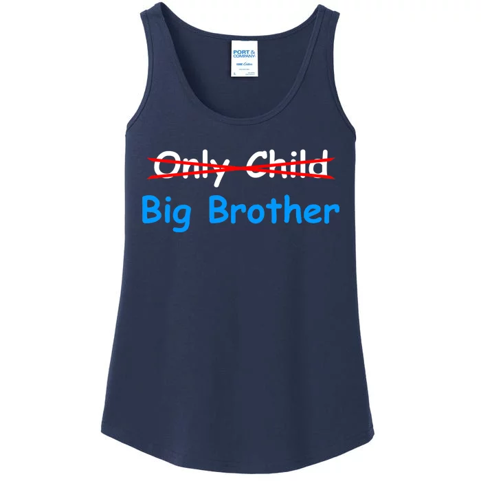 Only Child Going to be A Big Brother Ladies Essential Tank