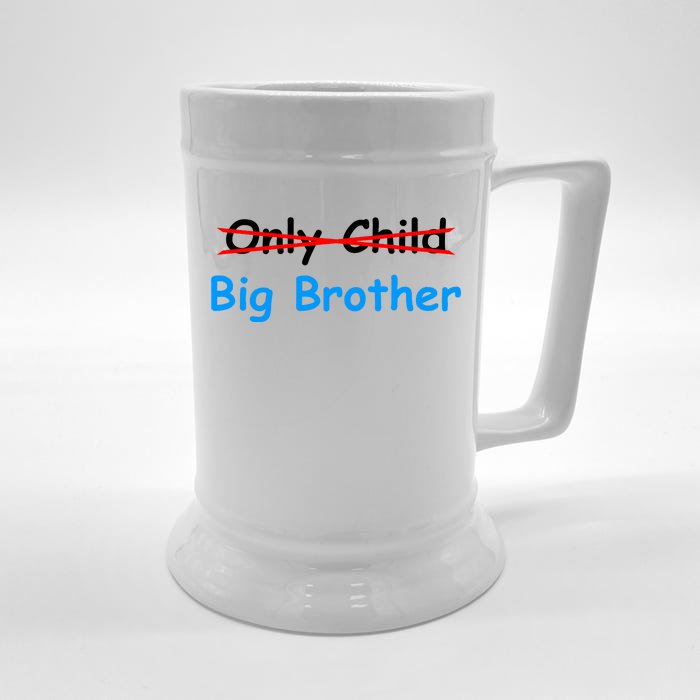 Only Child Going to be A Big Brother Front & Back Beer Stein