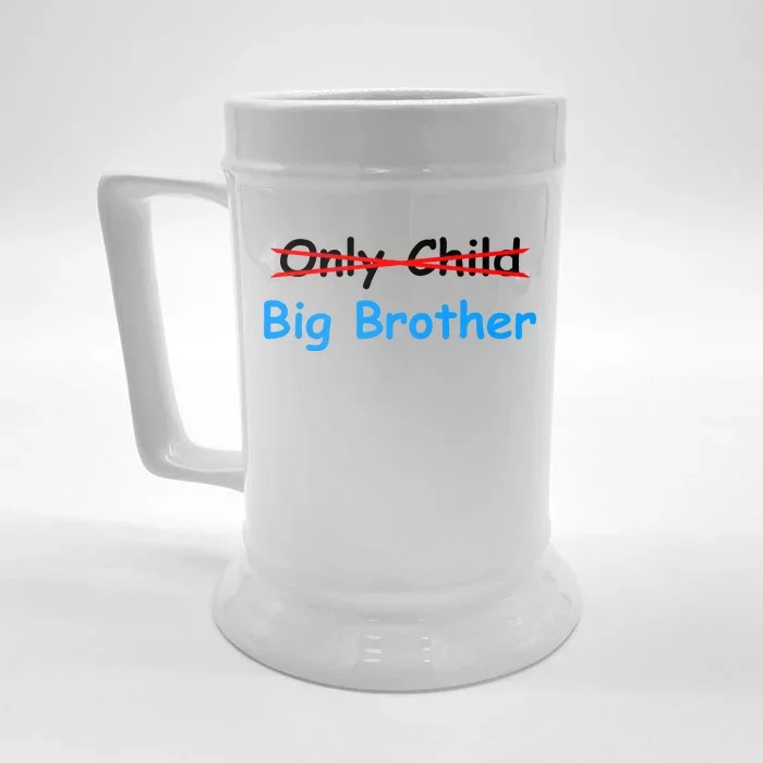 Only Child Going to be A Big Brother Front & Back Beer Stein