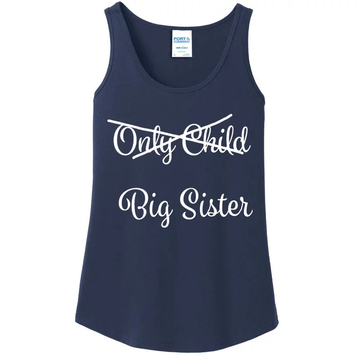 Only Child Promoted To Big Sister Ladies Essential Tank