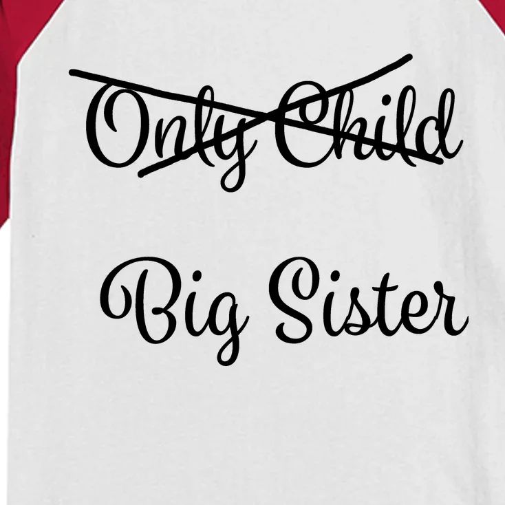 Only Child Promoted To Big Sister Kids Colorblock Raglan Jersey