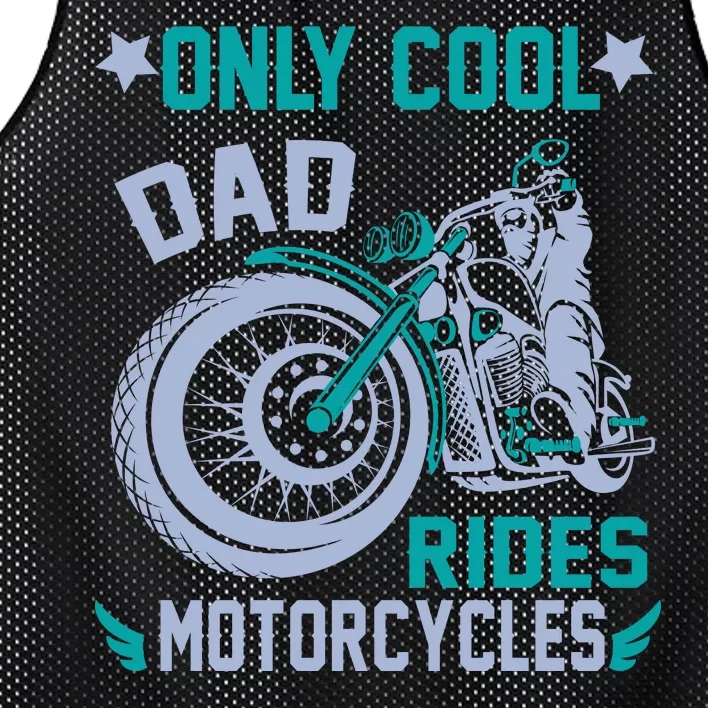 Only Cool Dad Rides Motorcycles Mesh Reversible Basketball Jersey Tank